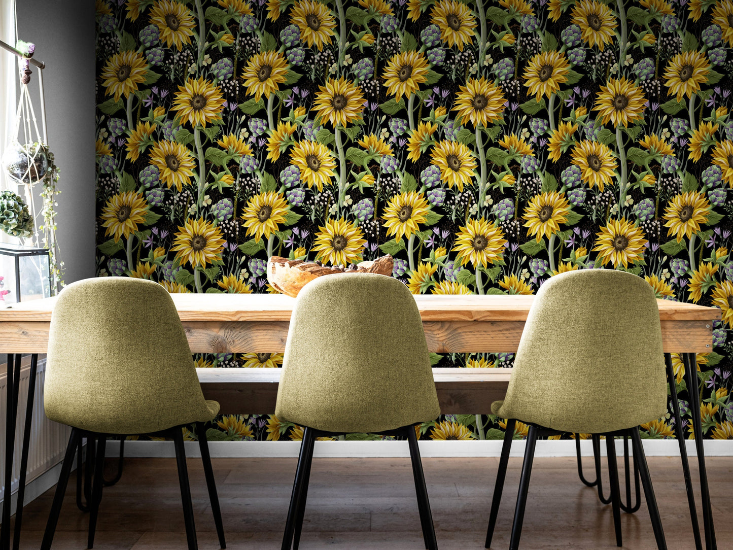 Sunflower Botanical Wallpaper Peel & Stick