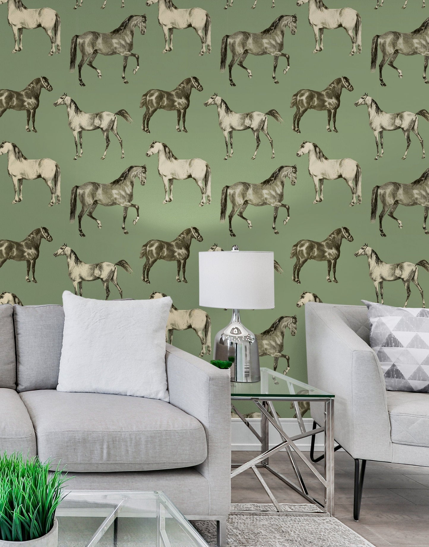 Horse Wallpaper, Farm Wall Decor