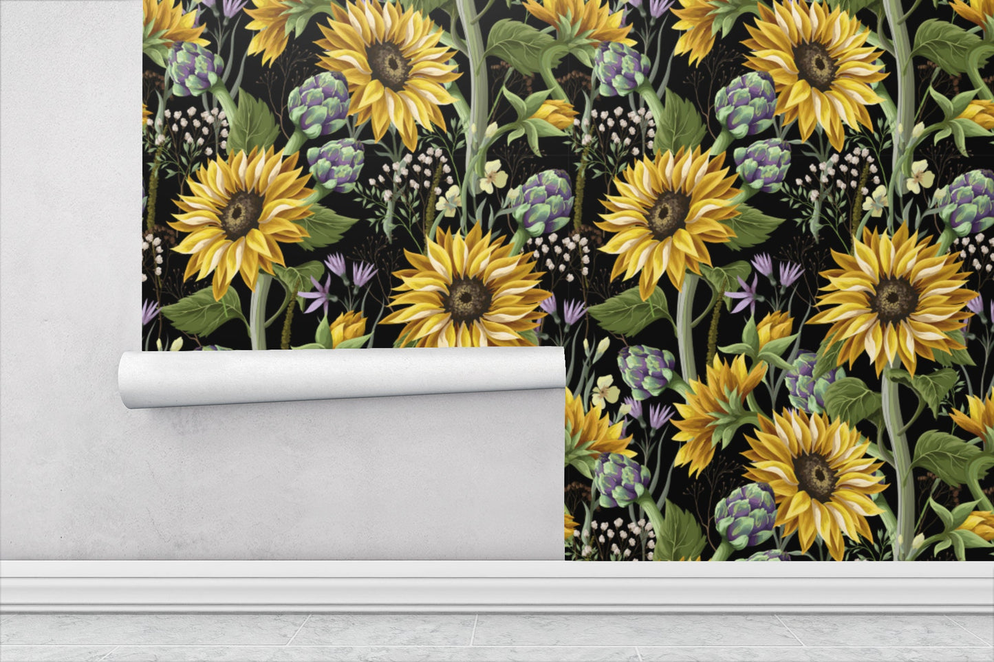 Sunflower Botanical Wallpaper Peel & Stick