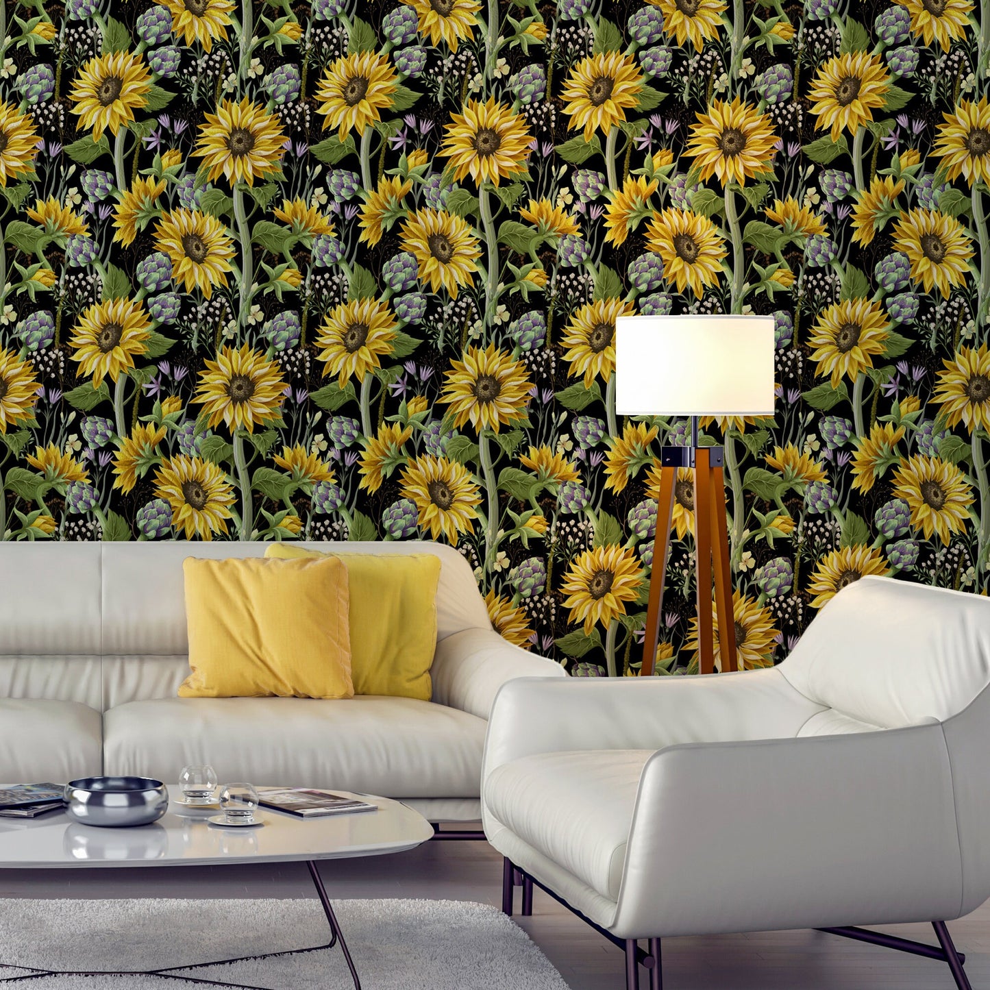 Sunflower Botanical Wallpaper Peel & Stick