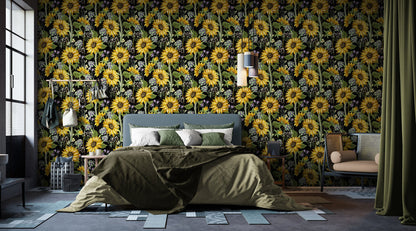 Sunflower Botanical Wallpaper Peel & Stick