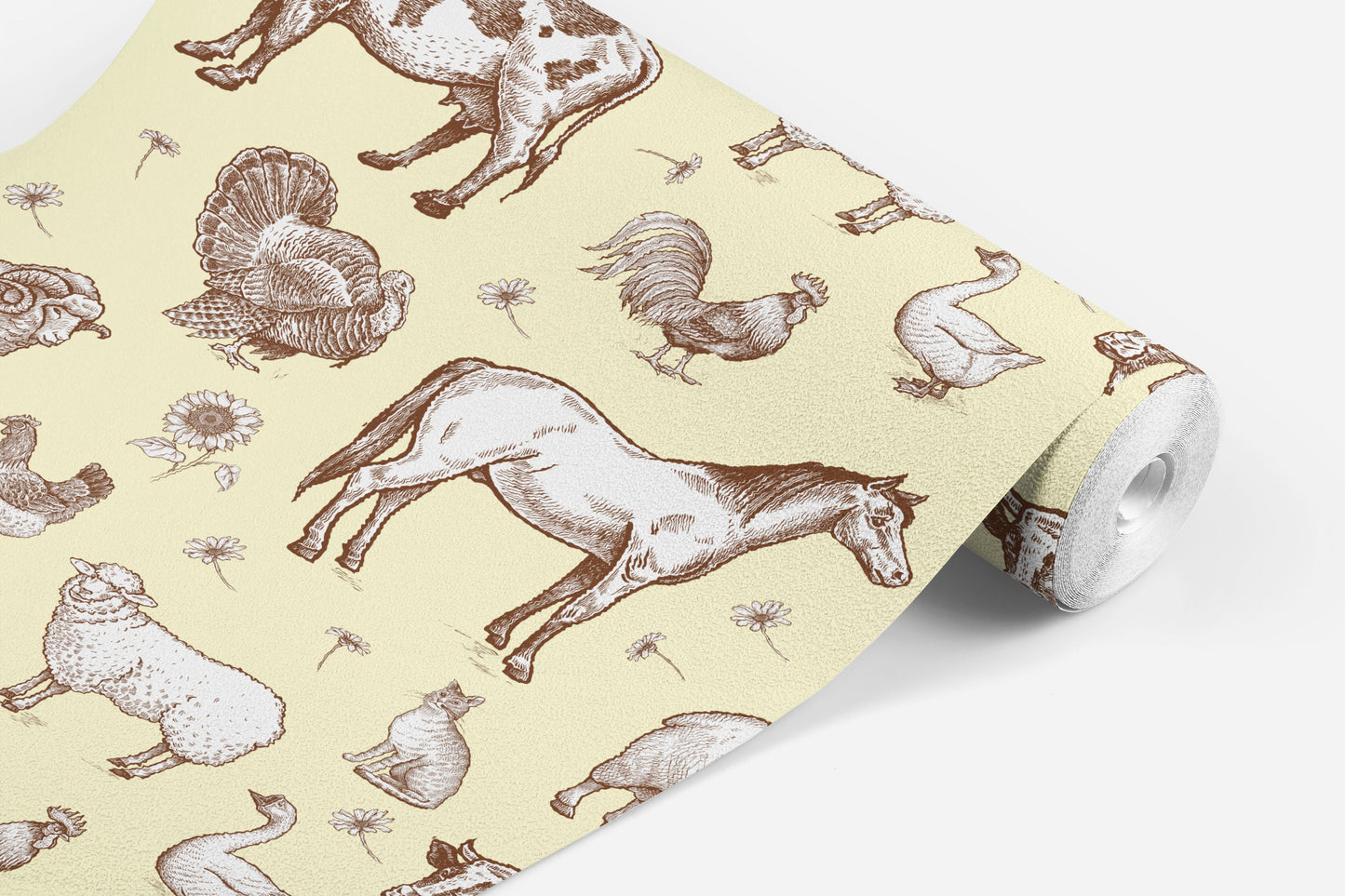 Farm Animals Wallpaper Peel & Stick