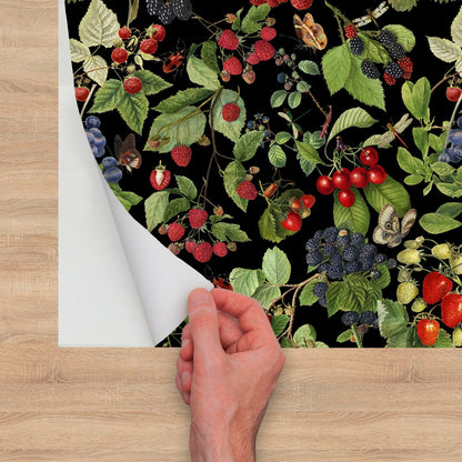 Botanical Wallpaper with Berries