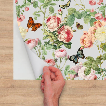 Peonies and Butterflies, Floral Wallpaper Peel and Stick