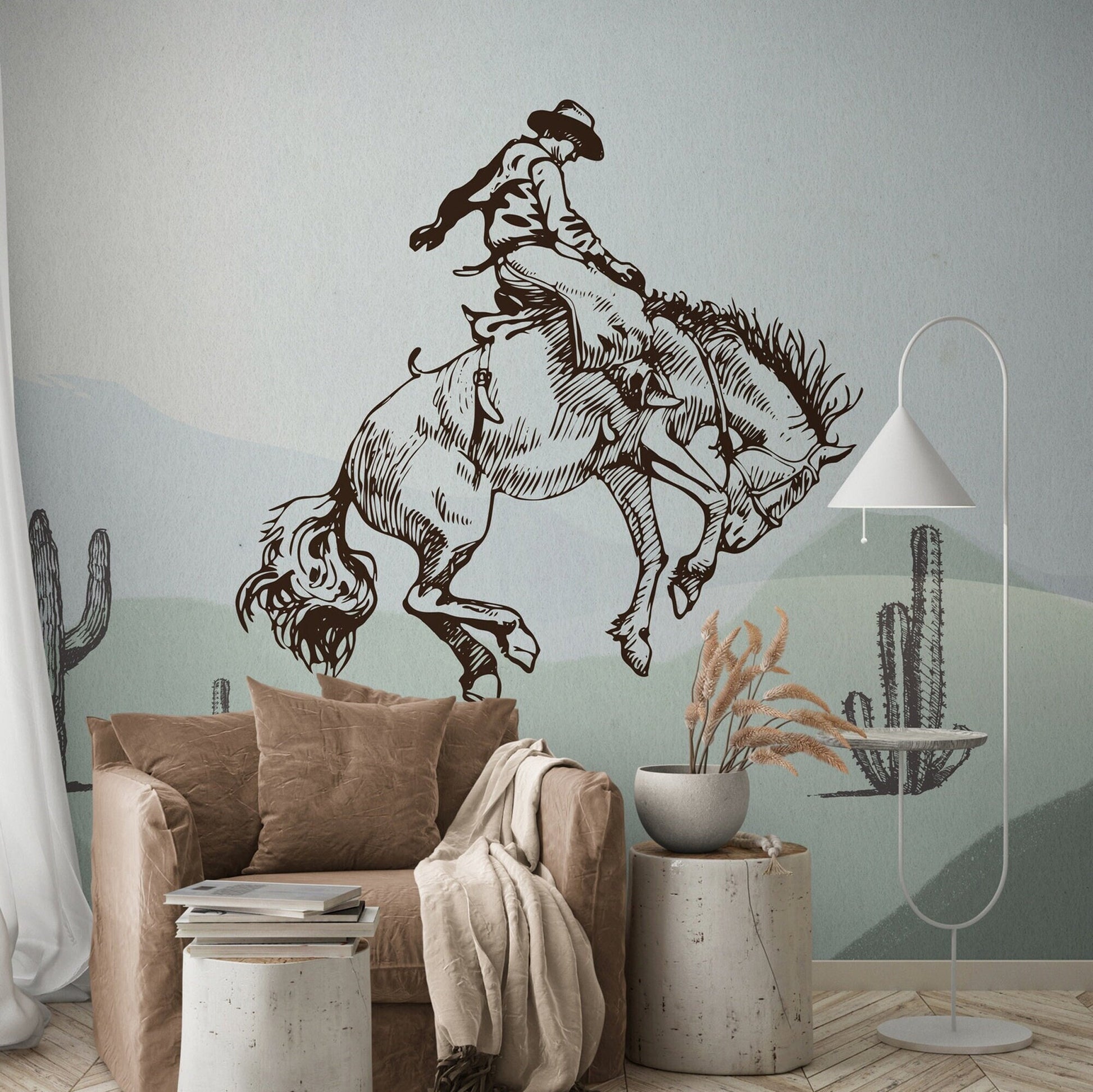 Cowboy Wall Murals Peel and Stick