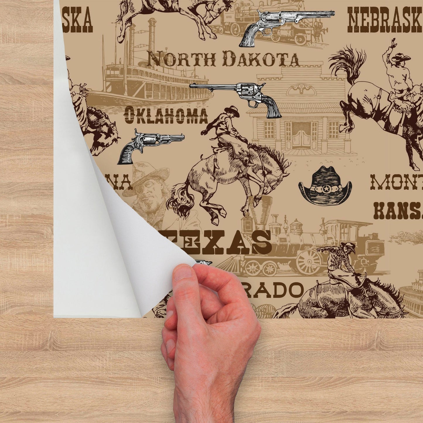 Wild West Wallpaper Peel and Stick