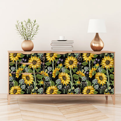 Sunflower Botanical Wallpaper Peel & Stick