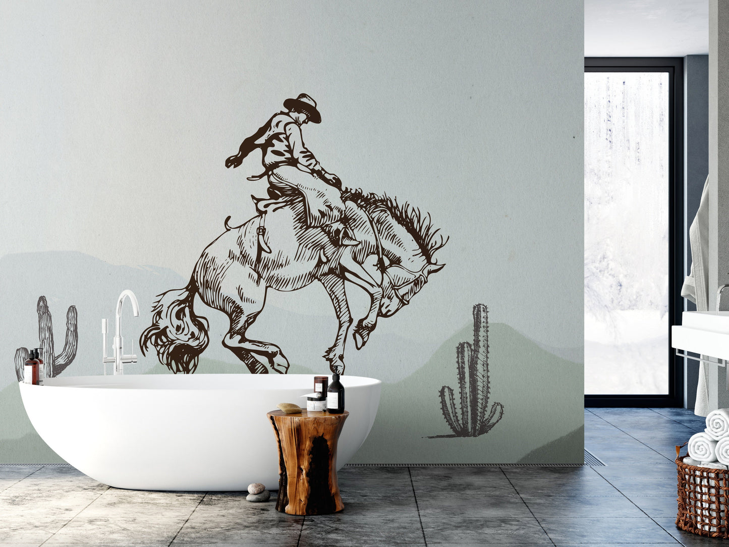 Cowboy Wall Murals Peel and Stick