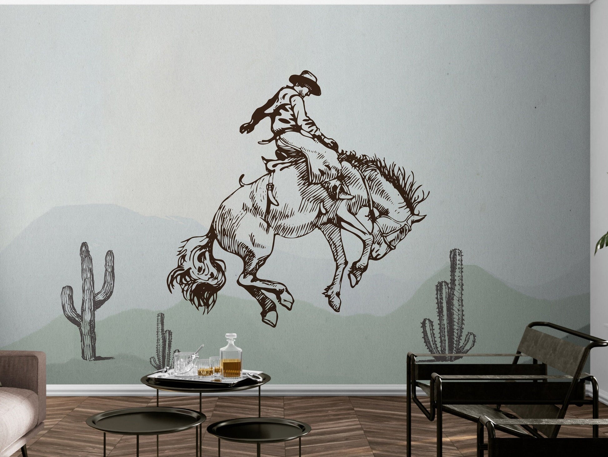 Cowboy Wall Murals Peel and Stick