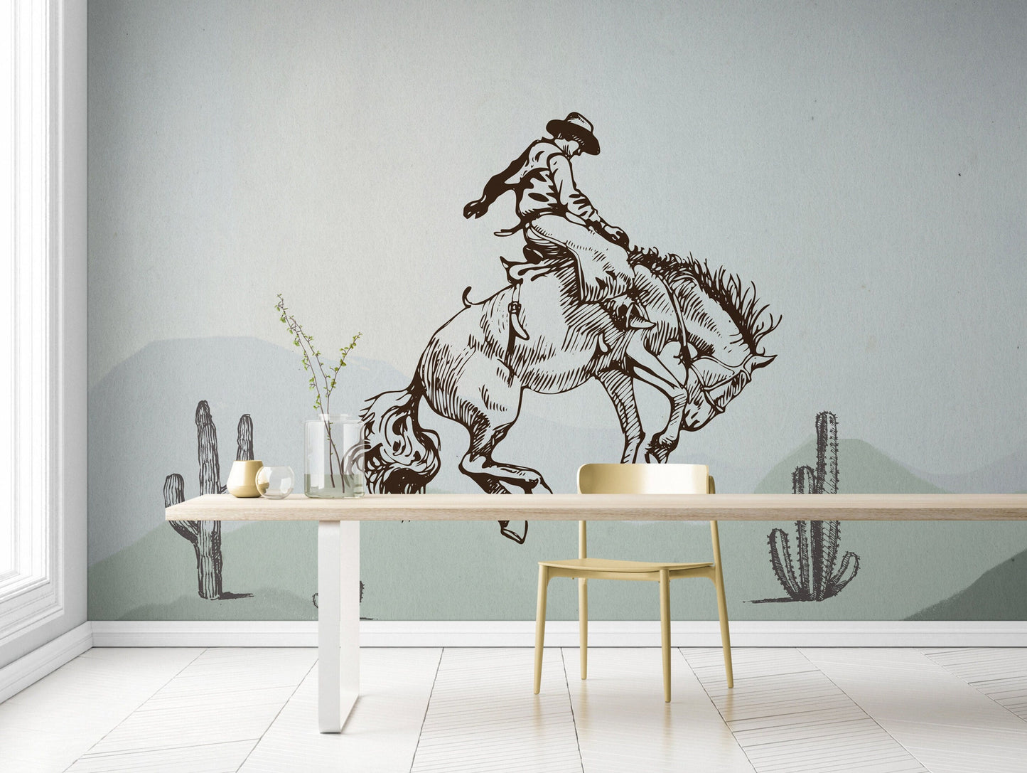 Cowboy Wall Murals Peel and Stick