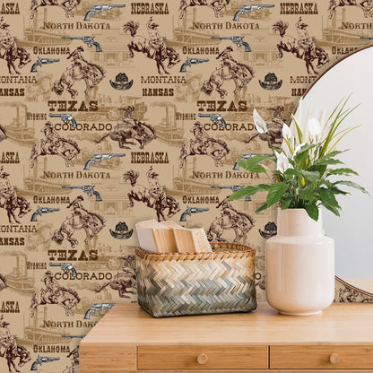 Wild West Wallpaper Peel and Stick