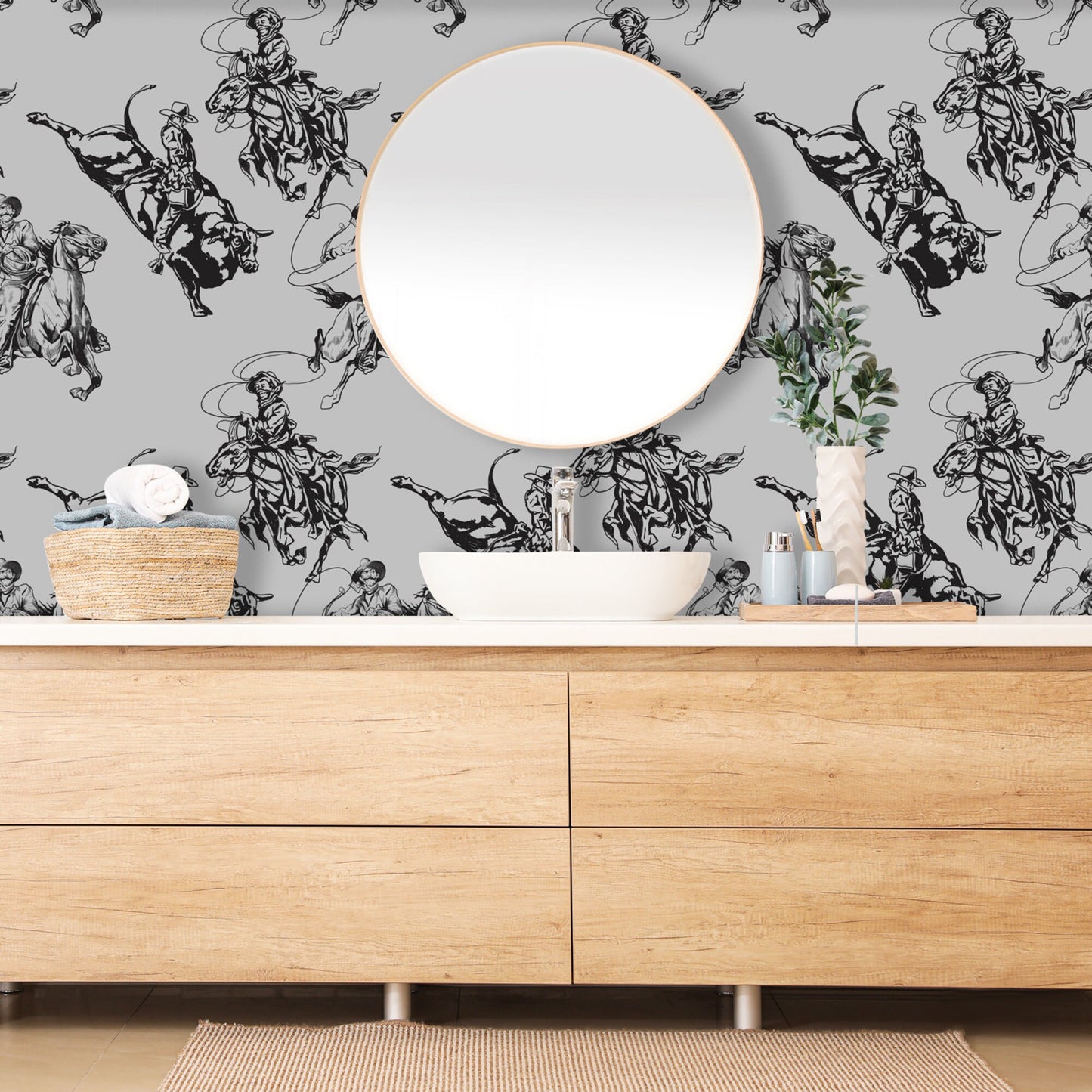 Rodeo Wallpaper, Cowboy Wall Decor