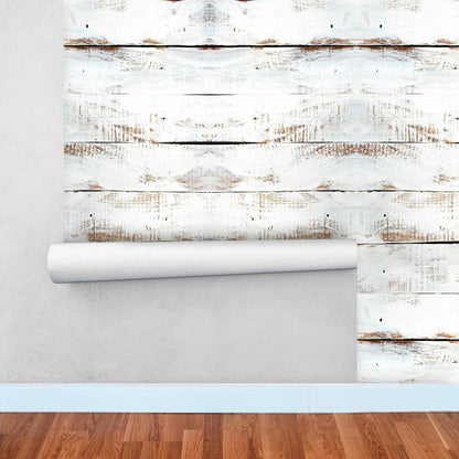 Whitewashed Wood Wallpaper