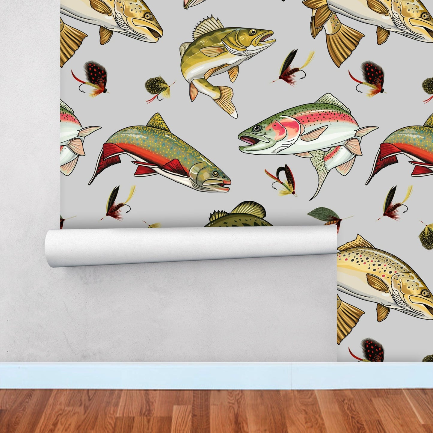 Fish Wallpaper, Lake House Decor