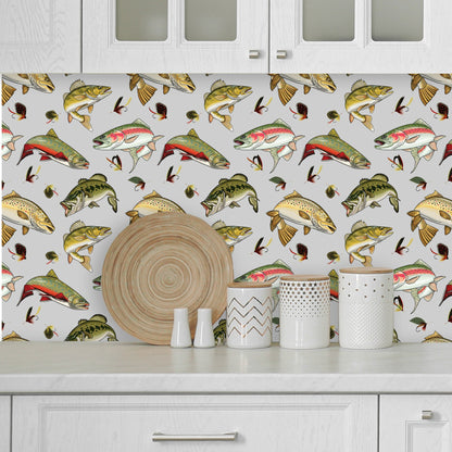 Fish Wallpaper, Lake House Decor