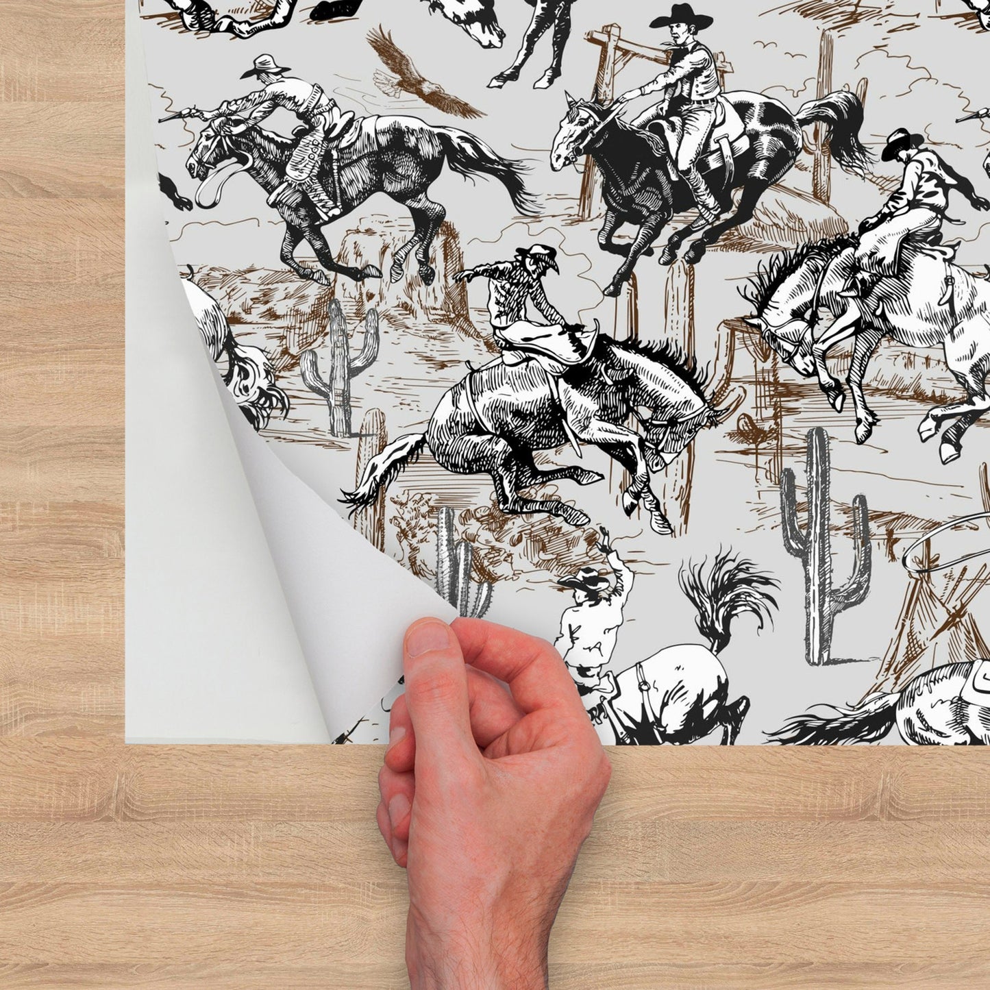 Cowboy Neutral Wallpaper Peel and Stick