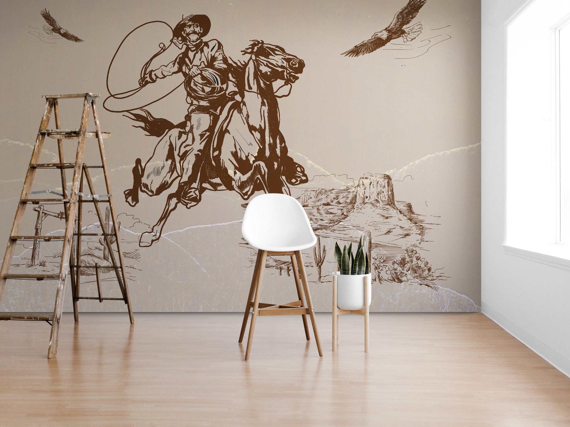 Southwestern Wall Mural Peel and Stick