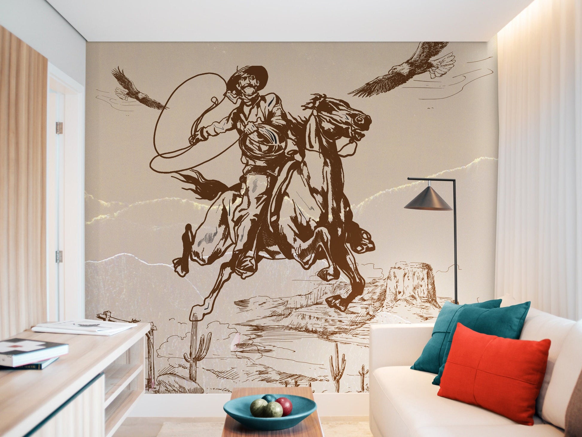 Southwestern Wall Mural Peel and Stick