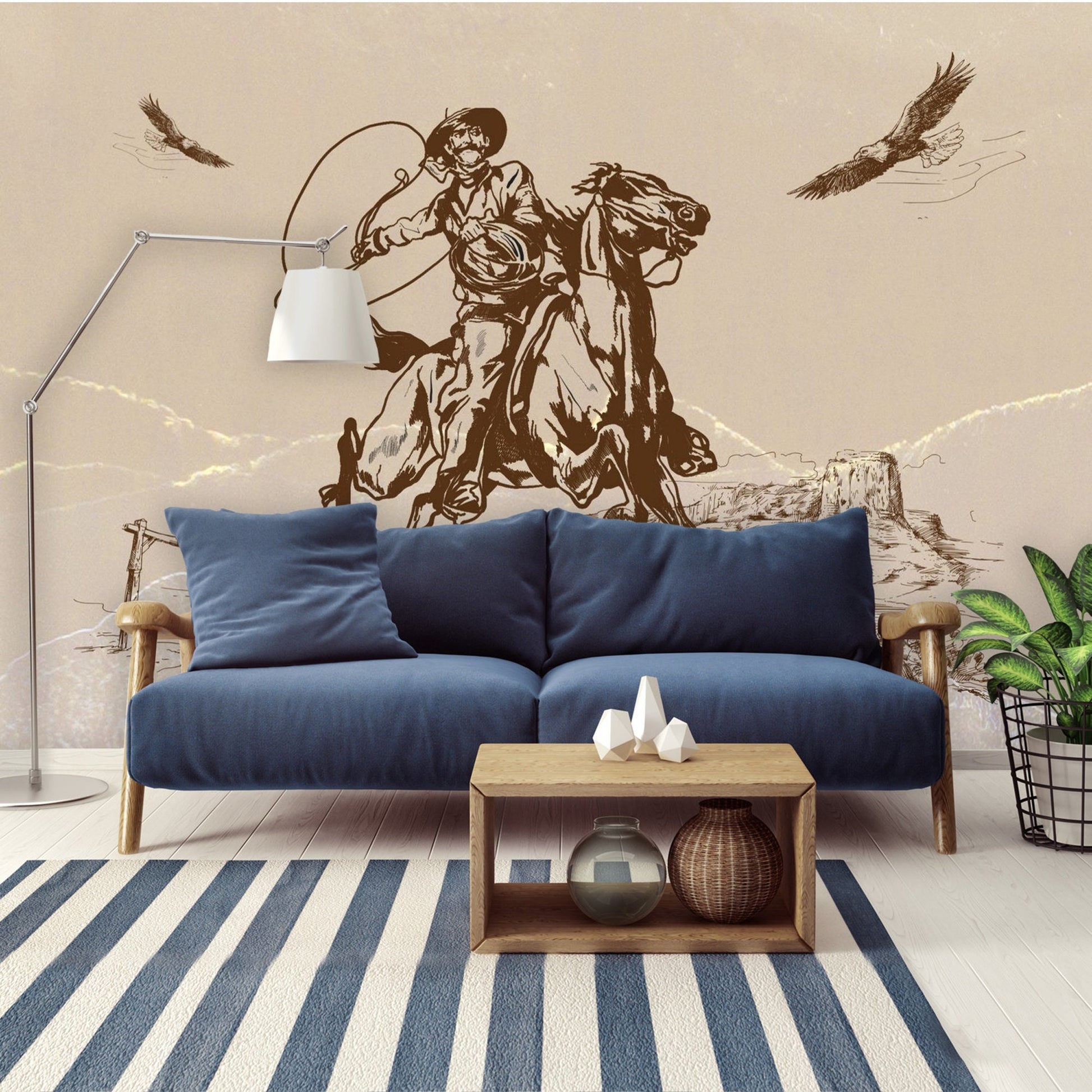 Southwestern Wall Mural Peel and Stick