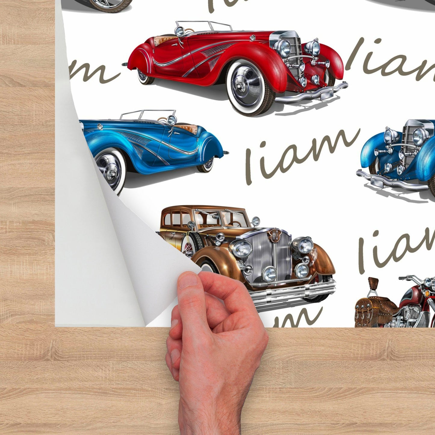 Retro Wallpaper with Cars