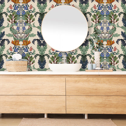 Art Deco Floral Wallpaper