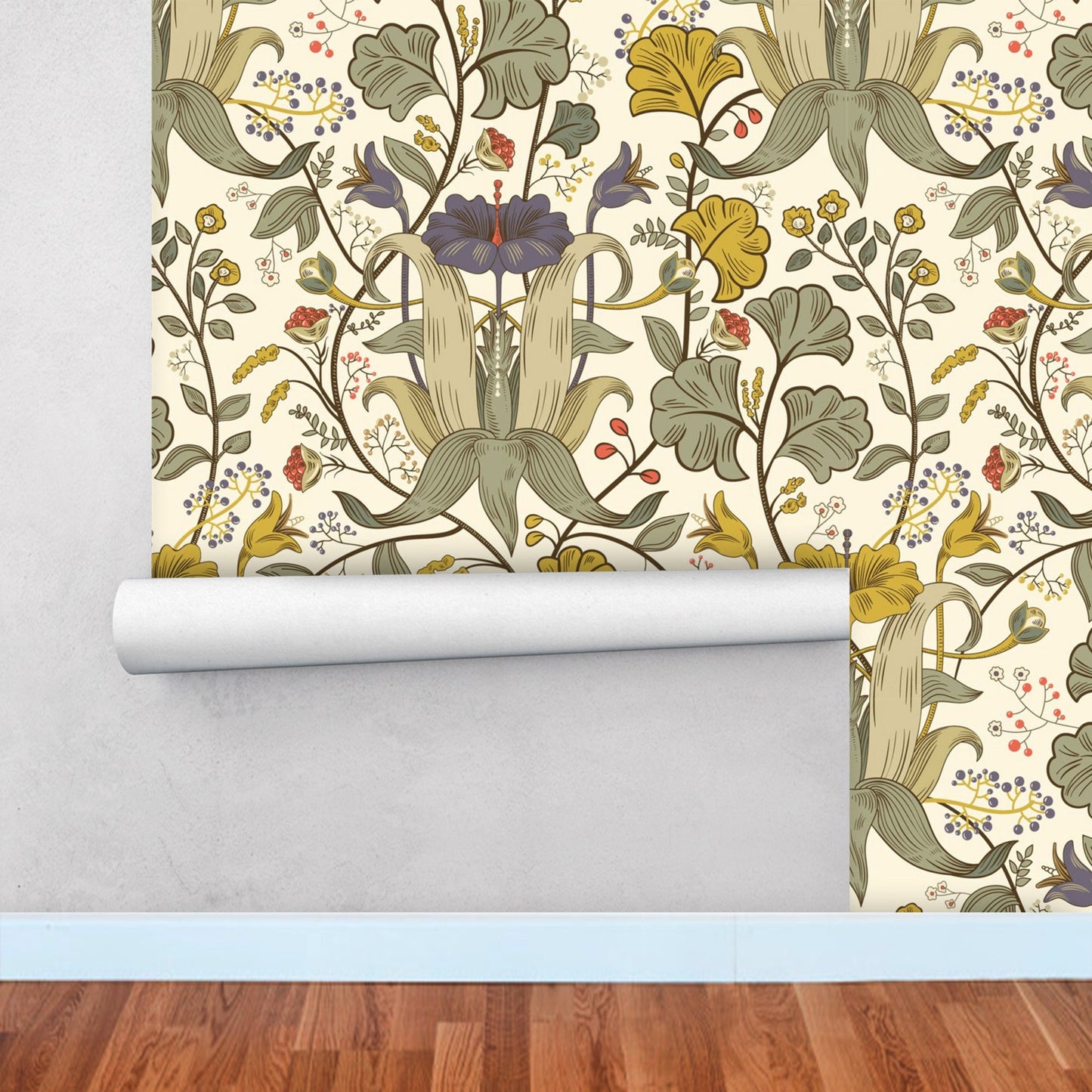 Art Nouveau Floral Wallpaper