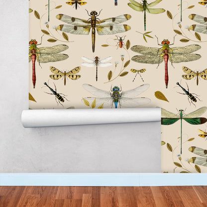 Dragonfly Botanical Peel and Stick Wallpaper