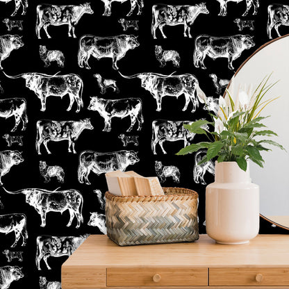 Farm Wallpaper with Cows