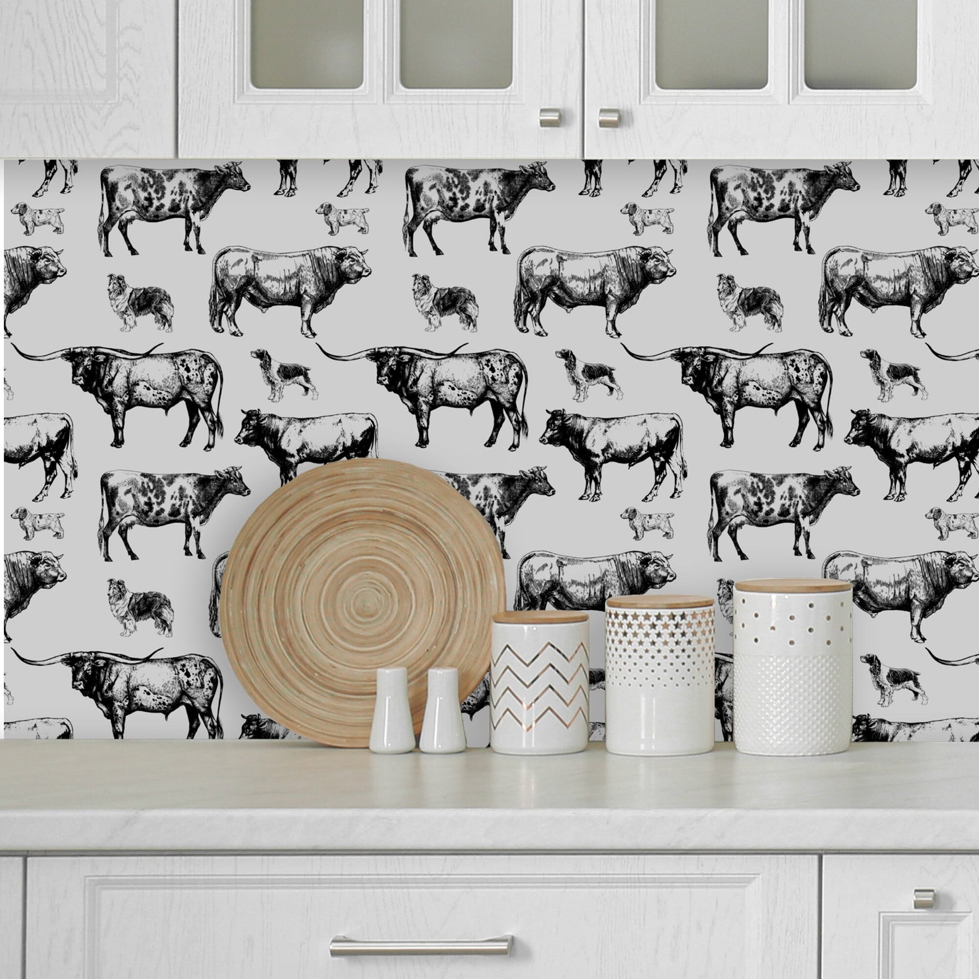 Cows On A Farm Wallpaper