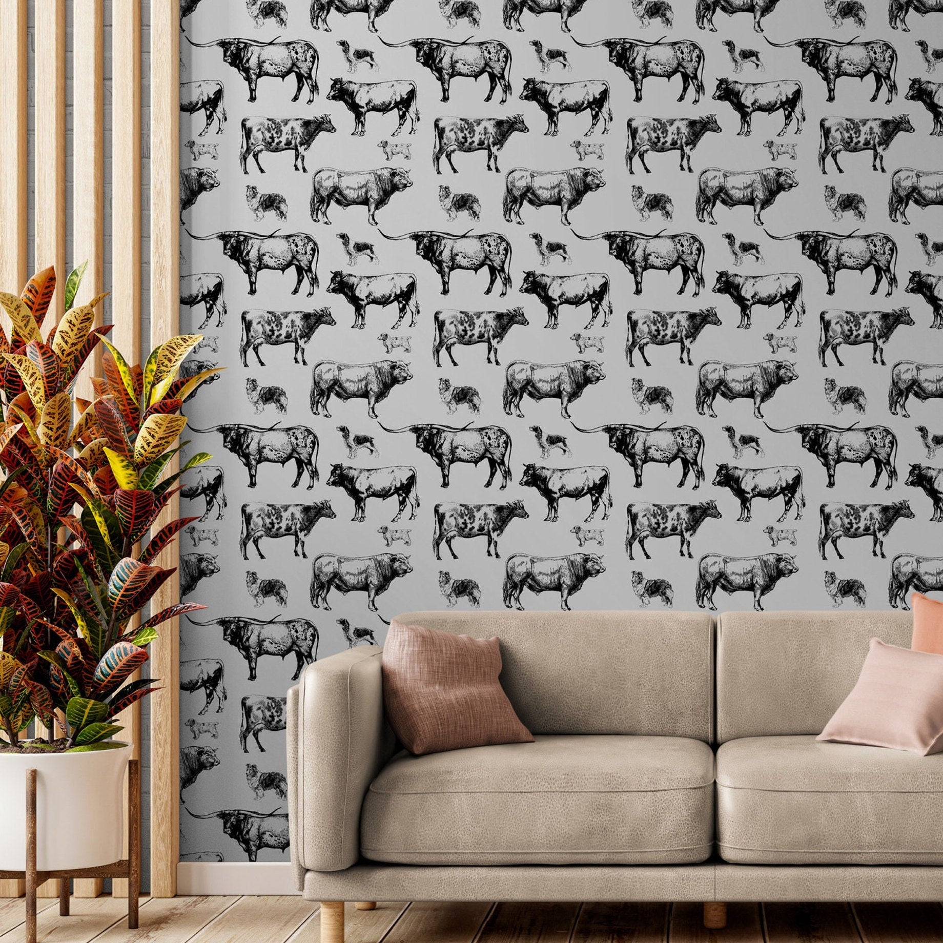 Cows On A Farm Wallpaper