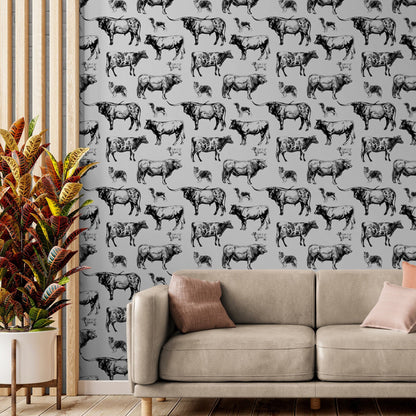 Farmhouse Cow Wallpaper