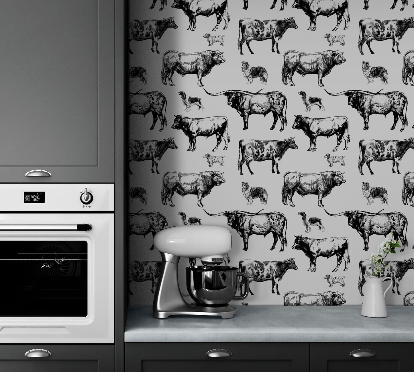 Farmhouse Cow Wallpaper