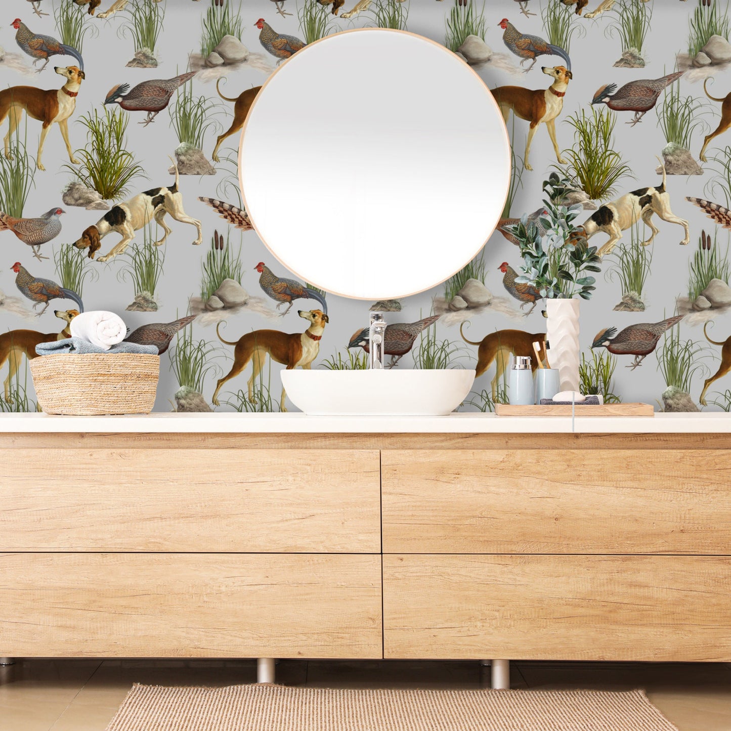 Retro Wallpaper, Hunting Wall Decor